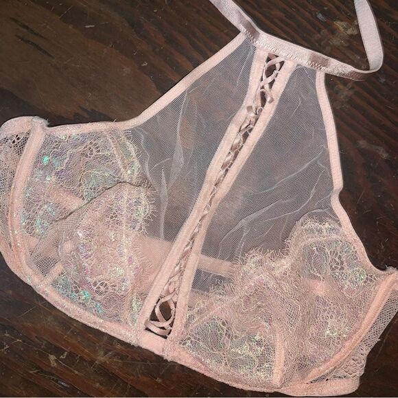 Victoria’s Secret Mesh High Neck Bralette Small - Picture 2 of 4